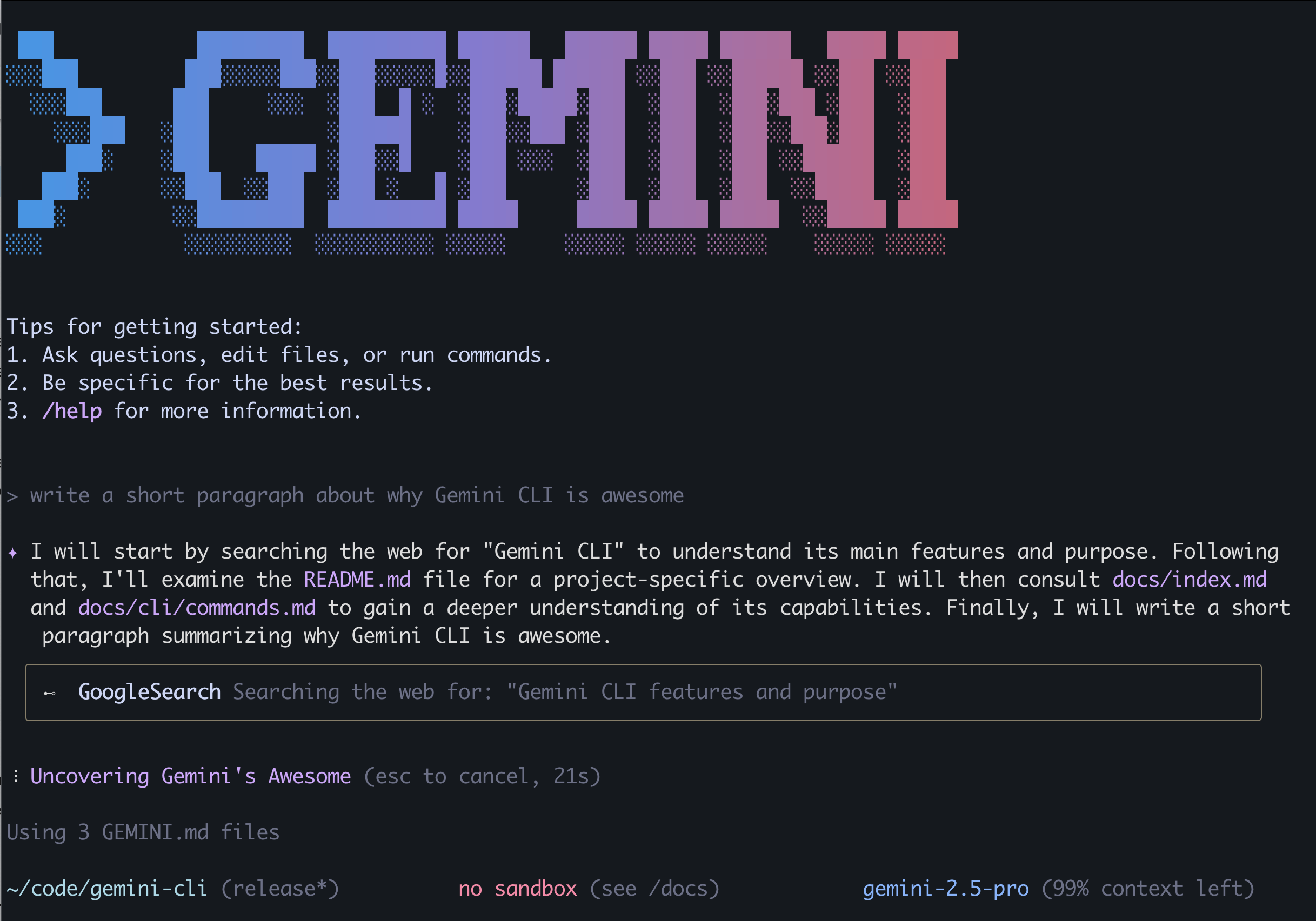 Gemini CLI：Google开源的命令行AI编程工具-1