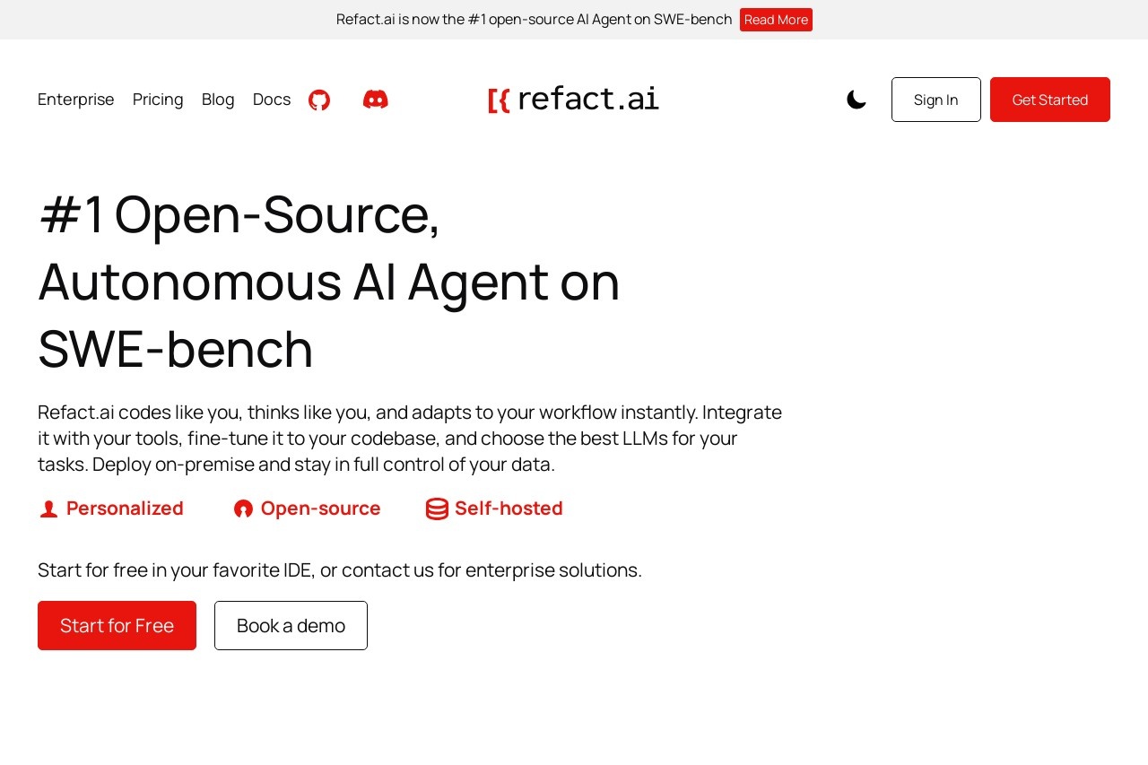 Refact.ai：开源AI编程助手，提升代码编写效率-1