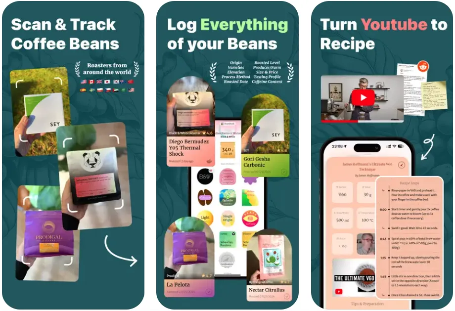 BeanBook：AI驱动的咖啡追踪与记录工具