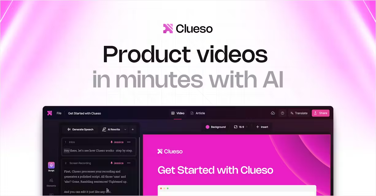 Clueso：快速生成专业视频与文档的AI工具-1