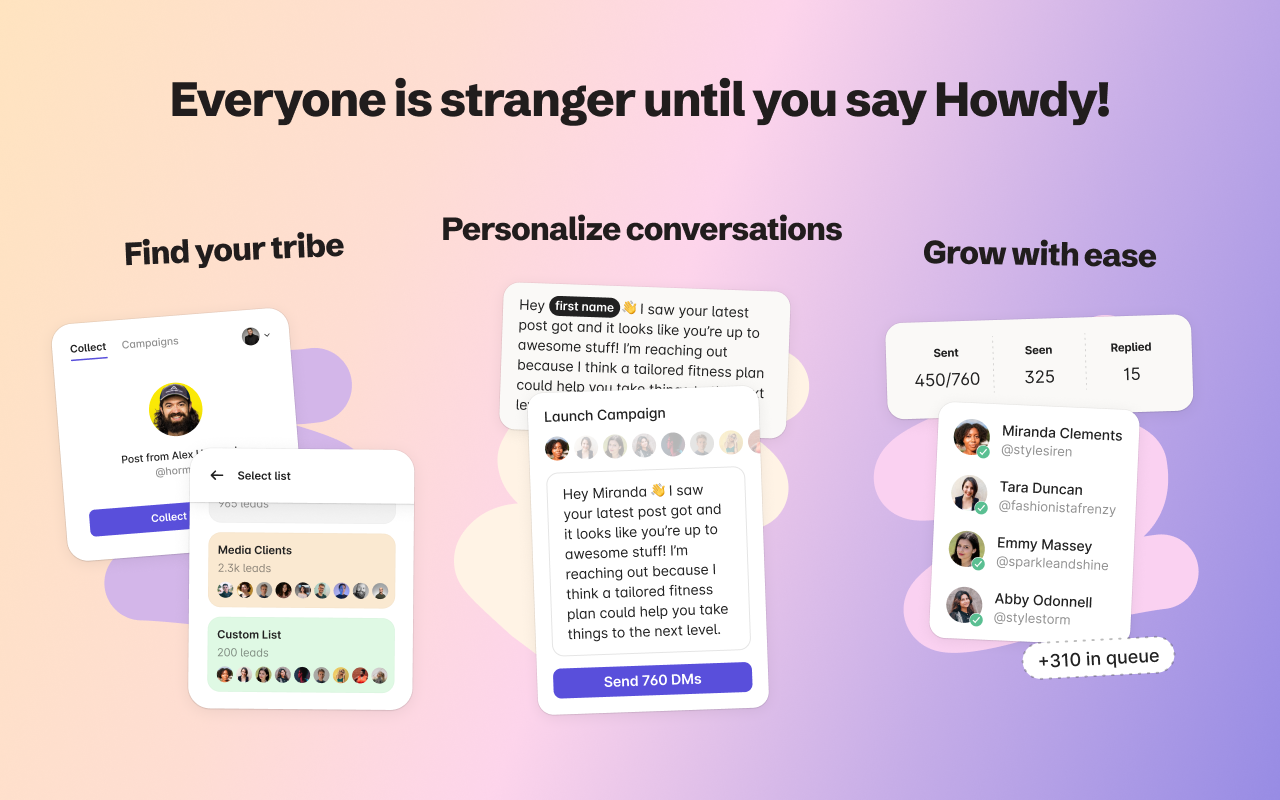 Howdy：自动化Instagram私信工具，助力快速建立联系-1
