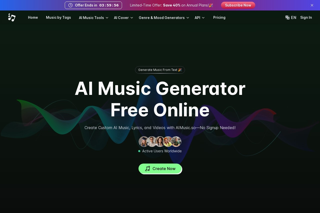 AIMusic：免费生成AI音乐、歌词和视频的创作工具-1