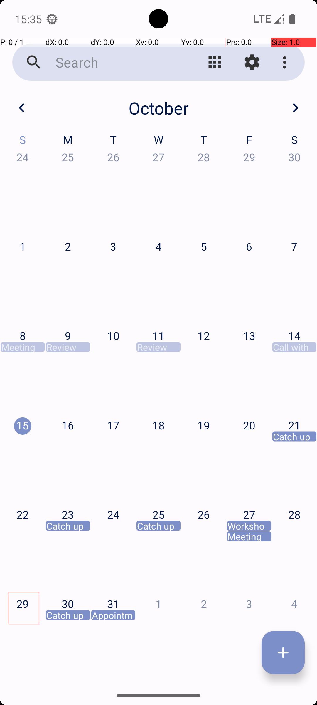 一个日历 APP 的界面截图
