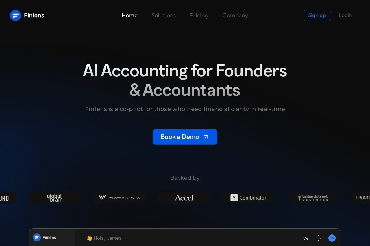 Finlens：为初创企业和会计师提供AI驱动的财务自动化工具-1
