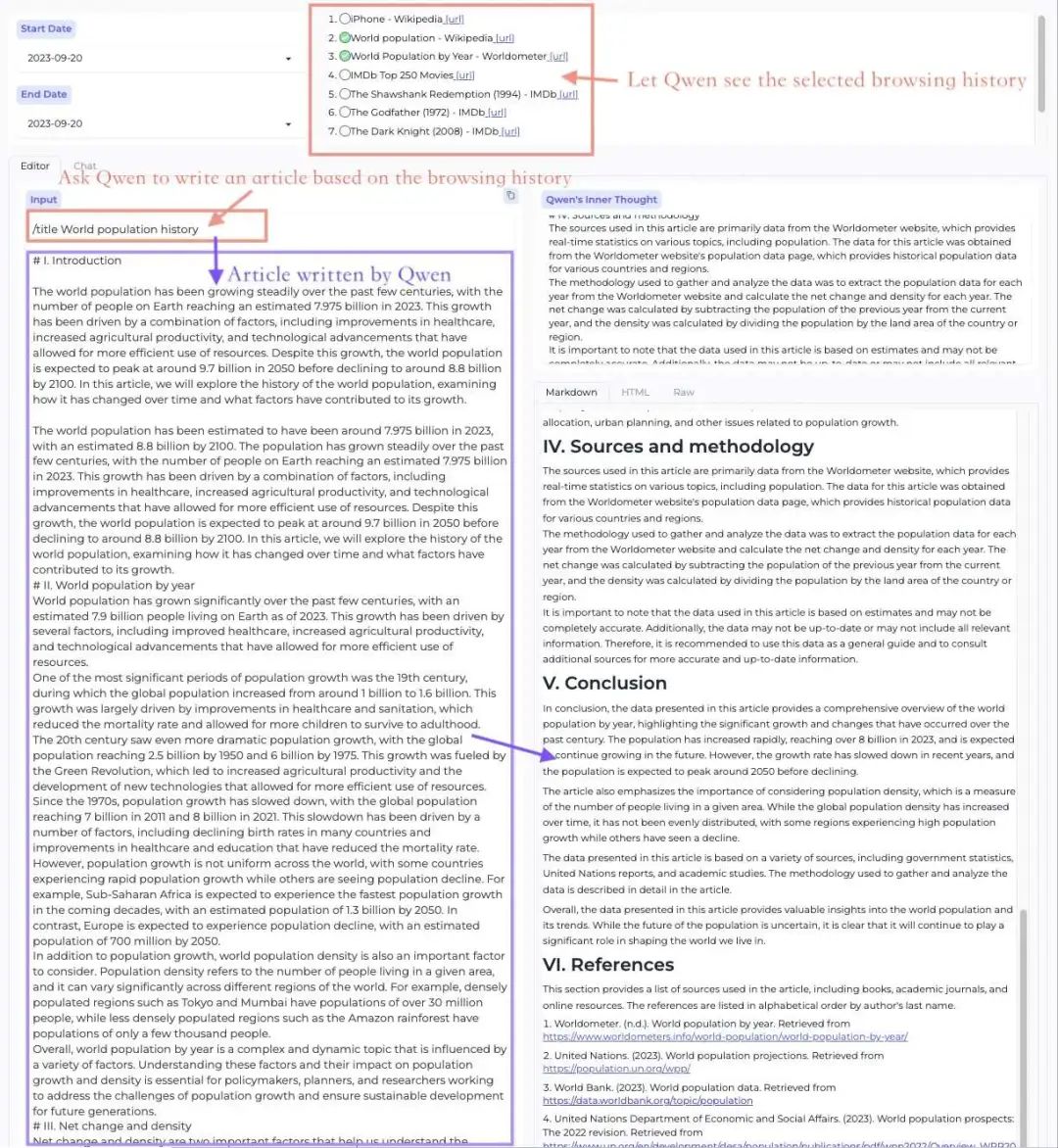 Qwen-Agent：基于Qwen的智能代理应用框架，包括工具调用、代码解释器、RAG和Chrome扩展。-1