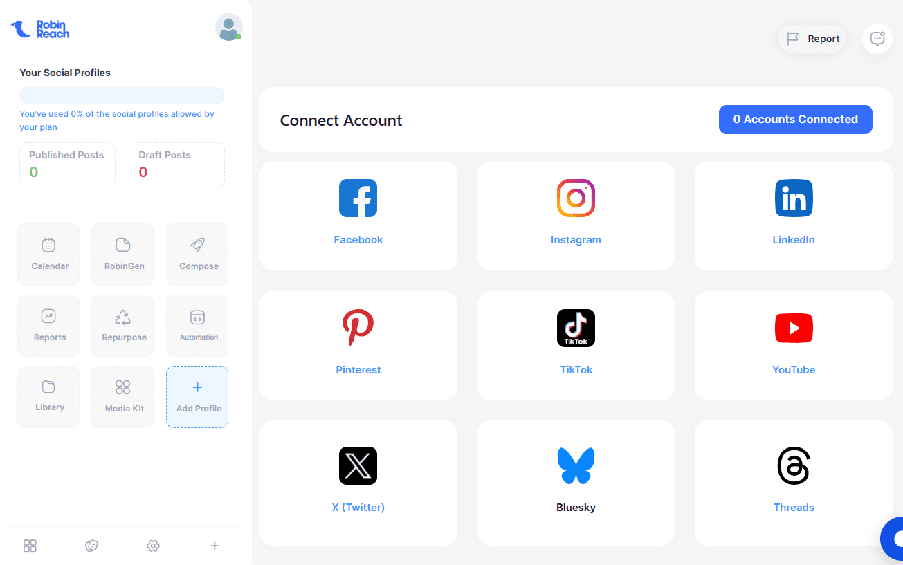 RobinReach：一站式社交媒体管理平台，AI内容生成并发布