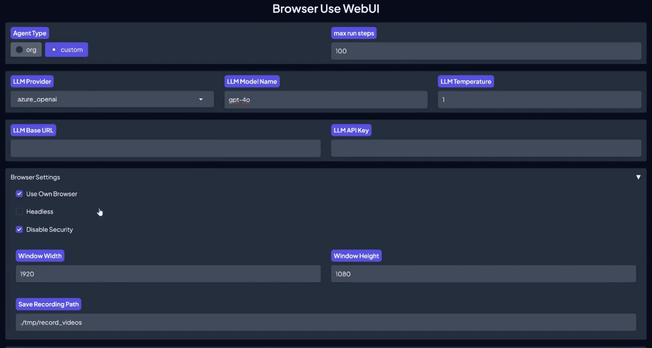 Browser Use Web UI：运行AI智能体浏览网页，让AI能够自动操作网页的开源框架
