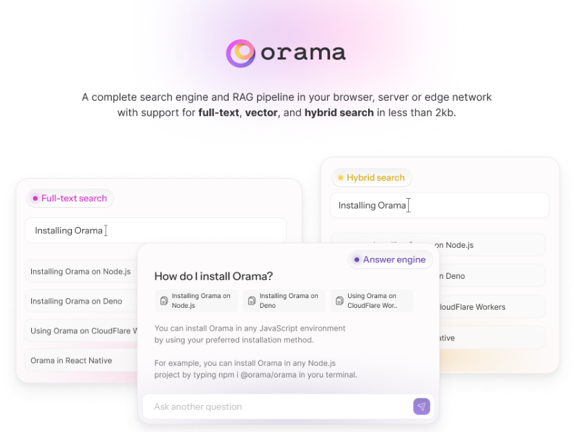 Orama：高性能全文本和向量搜索引擎-1