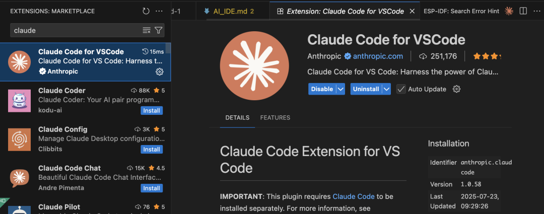 vscode claude code plugin