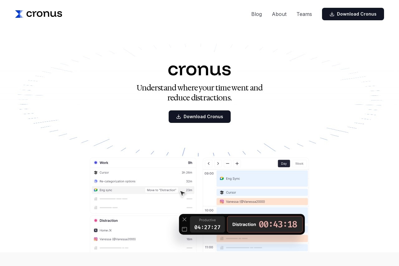 Cronus：自动跟踪时间与提升生产力的AI工具-1