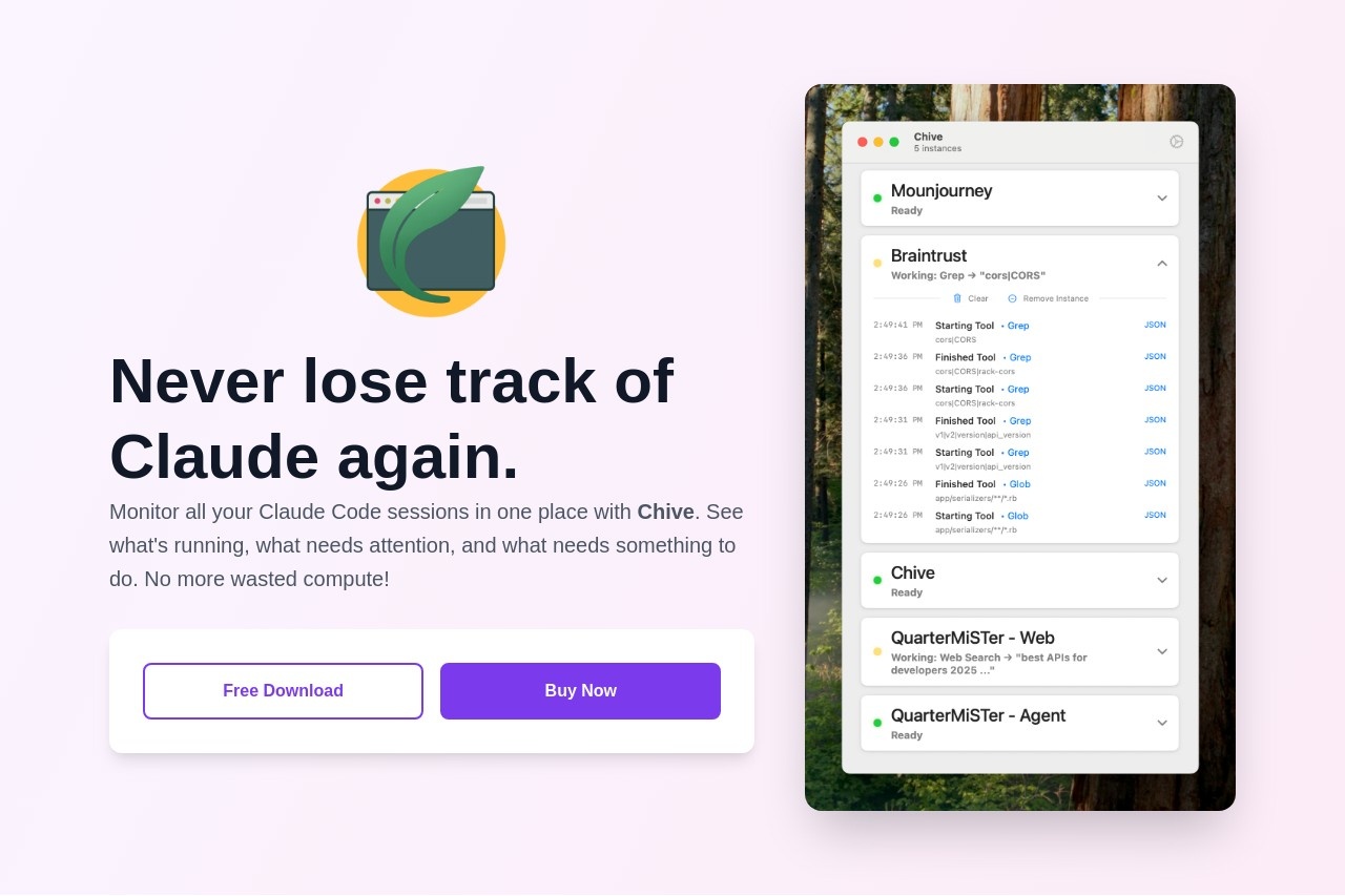 Chive：管理Claude Code会话的macOS工具-1