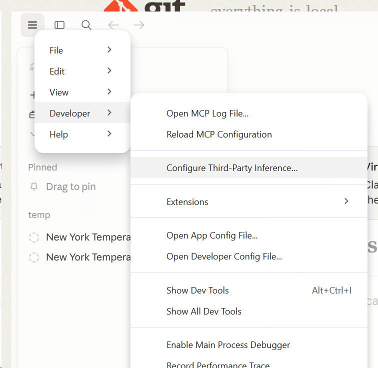 Configure third-party inference